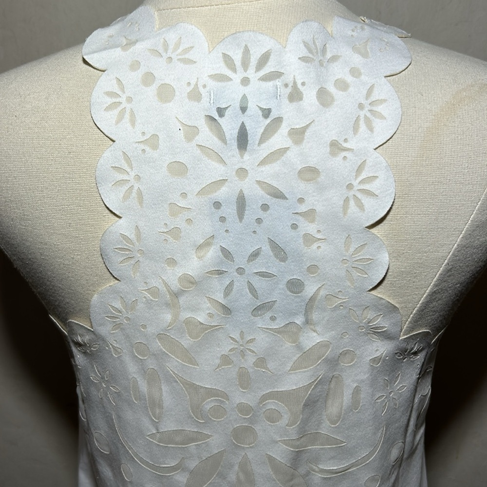Anthropologie Fei Laser Cut White Tank NWT - Picture 3 of 11